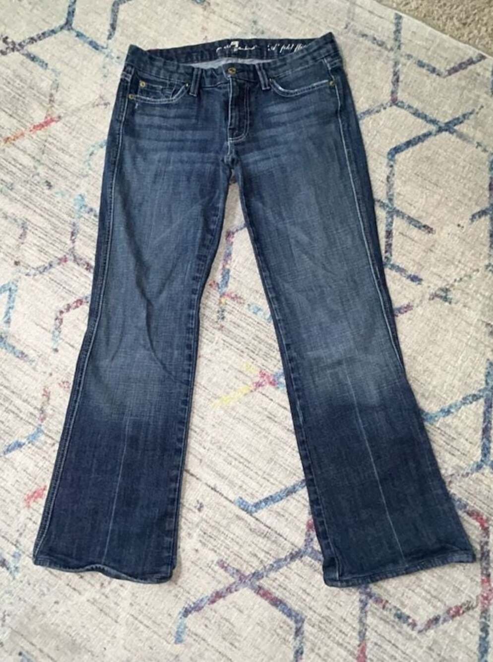 7 For All Mankind A-Pocket Flip Flop Flare Jeans Size 28